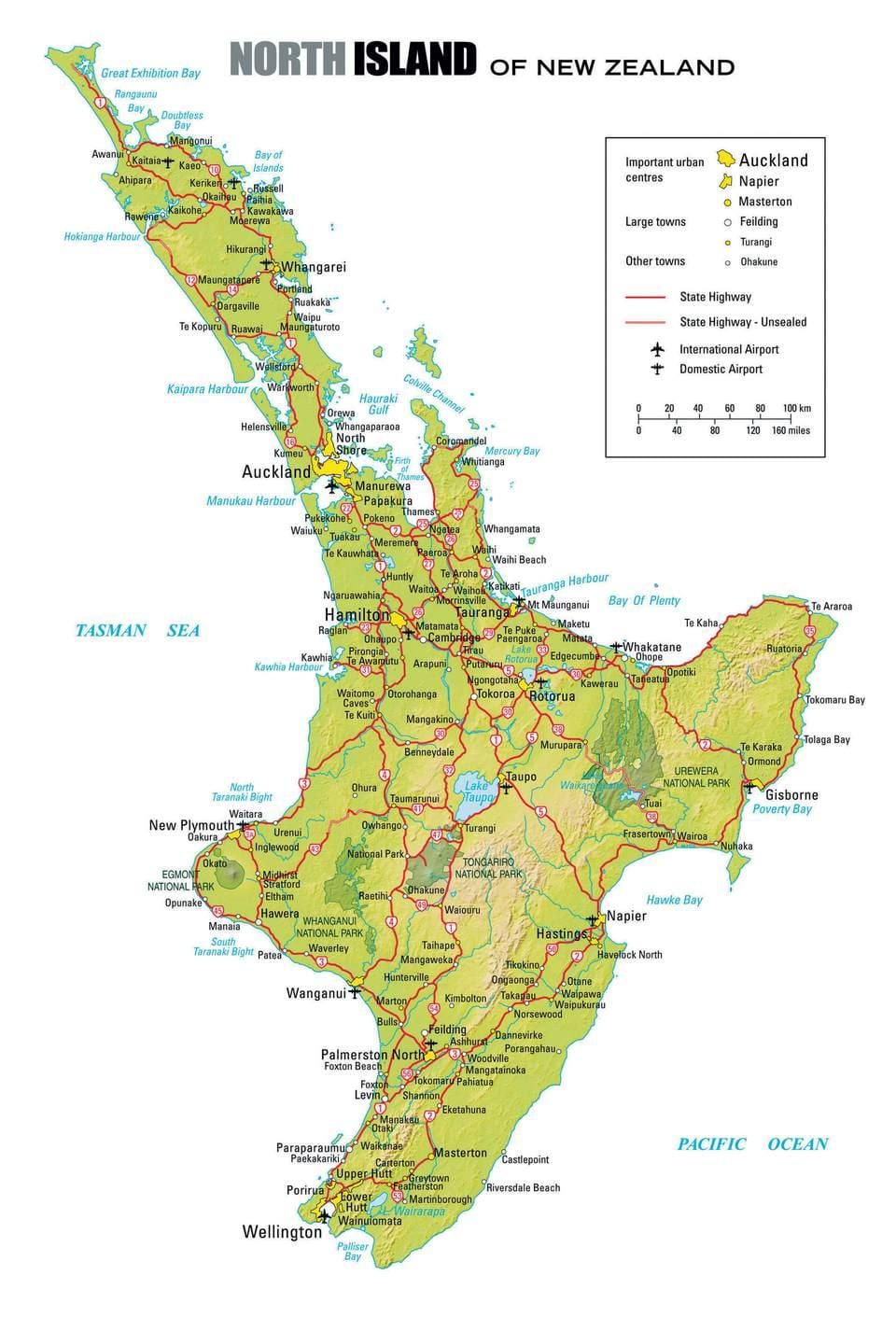 ਨਕਸ਼ਾ ਦੇ ਉੱਤਰੀ ਟਾਪੂ ਦੇ New Zealand