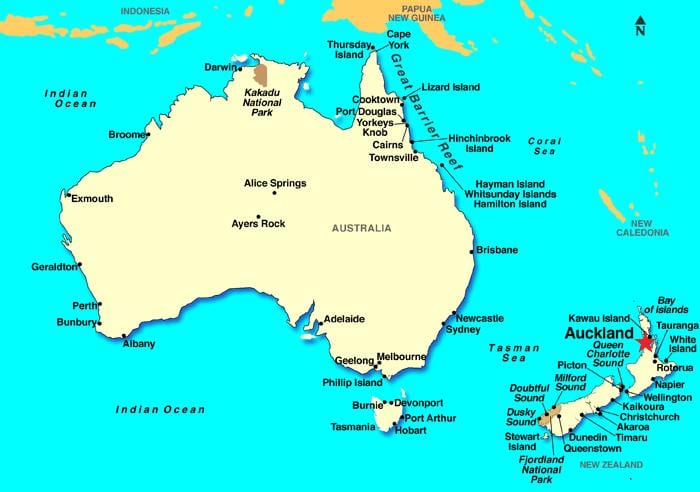 Auckland ਵਿੱਚ ਸੰਸਾਰ ਦਾ ਨਕਸ਼ਾ
