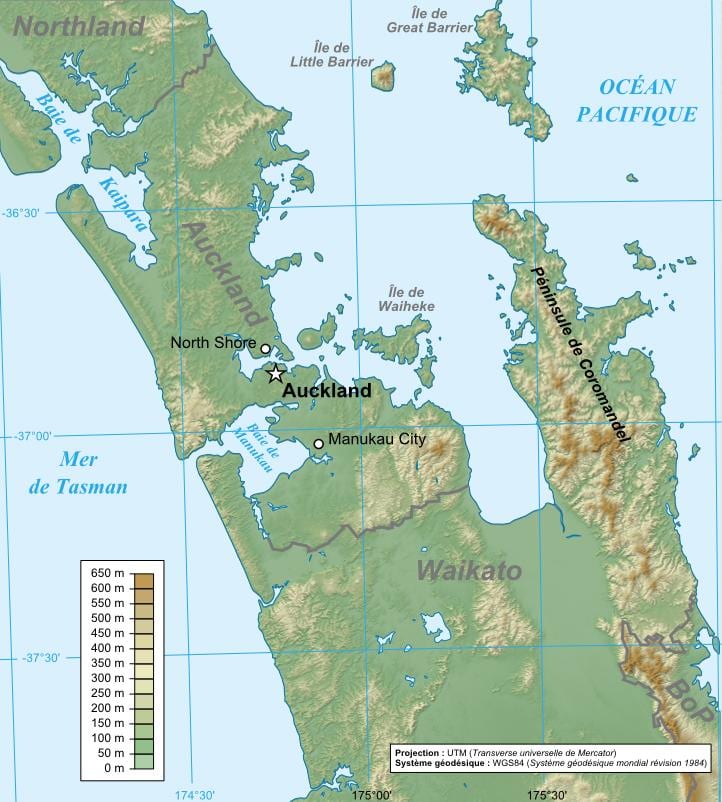 Auckland ਭੂ ਨਕਸ਼ਾ