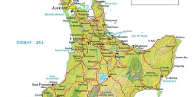 ਨਕਸ਼ਾ ਦੇ ਉੱਤਰੀ ਟਾਪੂ ਦੇ New Zealand