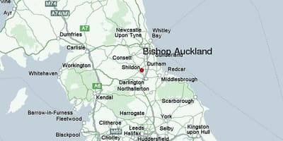 ਨਕਸ਼ਾ ਦੇ ਬਿਸ਼ਪ Auckland