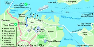 Auckland ਕਰੂਜ਼ ਜਹਾਜ਼ ਨੂੰ ਟਰਮੀਨਲ ਦਾ ਨਕਸ਼ਾ